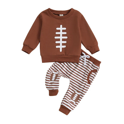 2-piece Fall Sets! Boy's Football Sweatshirts & Sweatpants