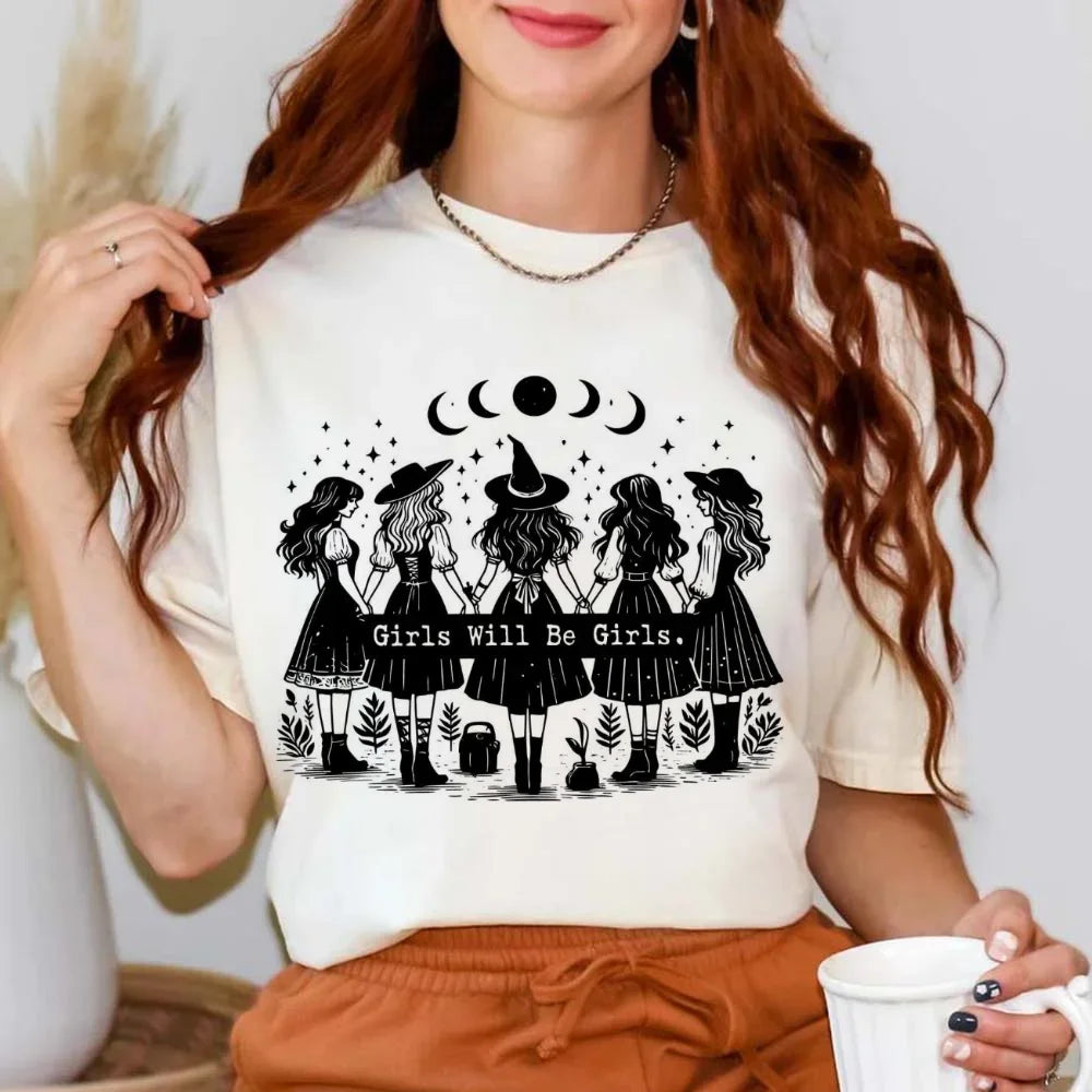 Halloween Tees! Girls Will Be Girls Witch T-Shirts