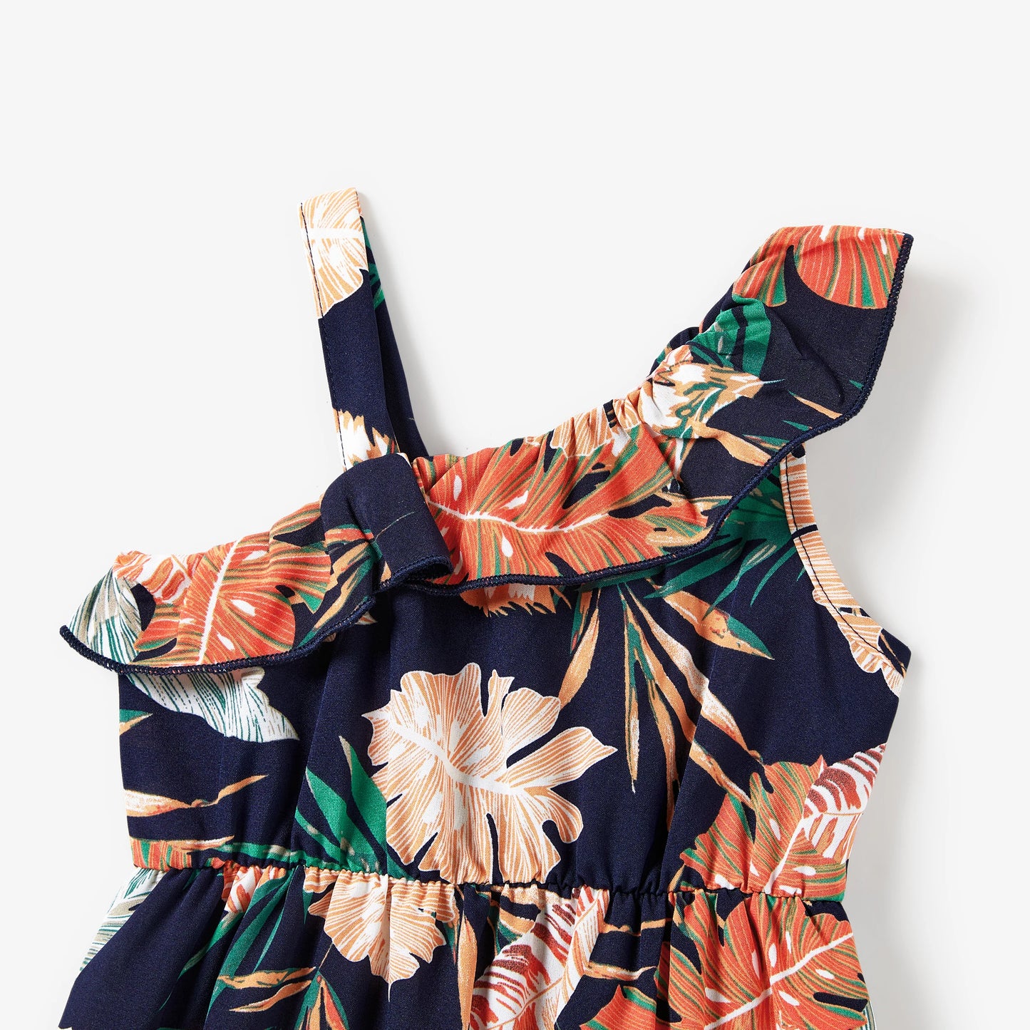 Mommy & Me! Matching Palm Leaf Tropical Off-Shoulder Rompers