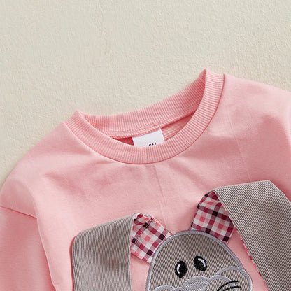 Girl's & Boy's Embroidered Easter Bunny Onesie Sweatshirts