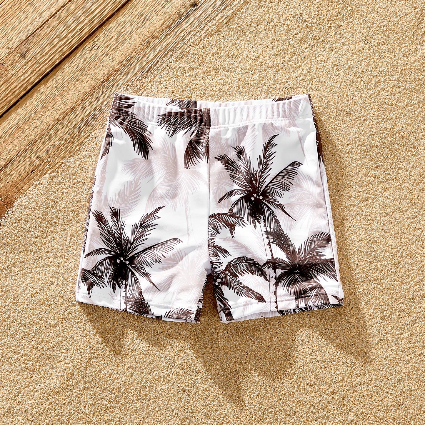 Family Matching! Palm Tree One Piece Swimsuits & Trunks
