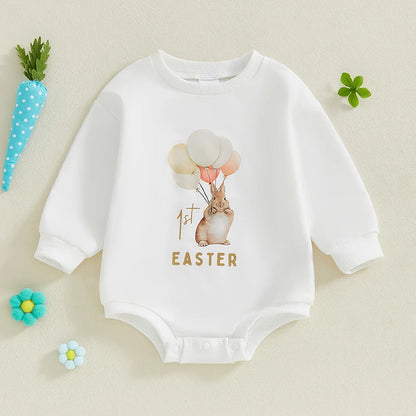 Boy's & Girl's Long Sleeve Easter Bunny Onesies