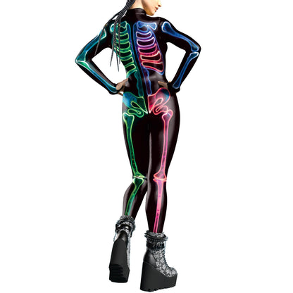 Skeleton Bodysuits! Full Adult One Piece Day of The Dead, Halloween, Costume Party, Cosplay