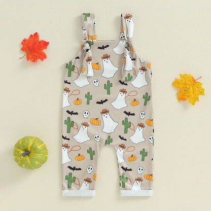 Halloween Outfits! Girl's & Boy's Ghost Pumpkin Bib Rompers