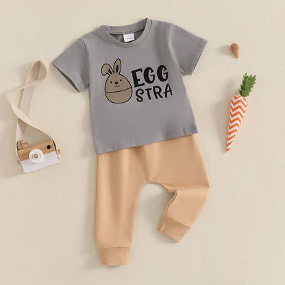 Boy's Easter Bunny T-shirt Pants Sets