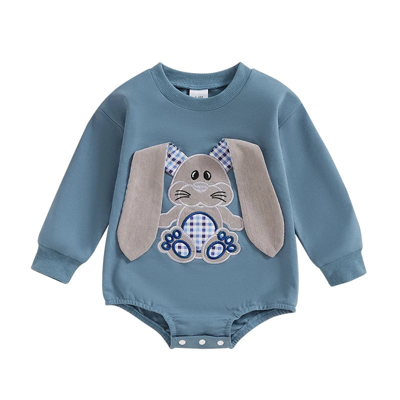 Girl's & Boy's Embroidered Easter Bunny Onesie Sweatshirts