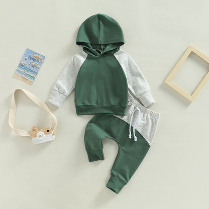 2-Piece Fall Outfits! Boy’s Long Sleeve Hooded Sweatshirts & Pants Sets