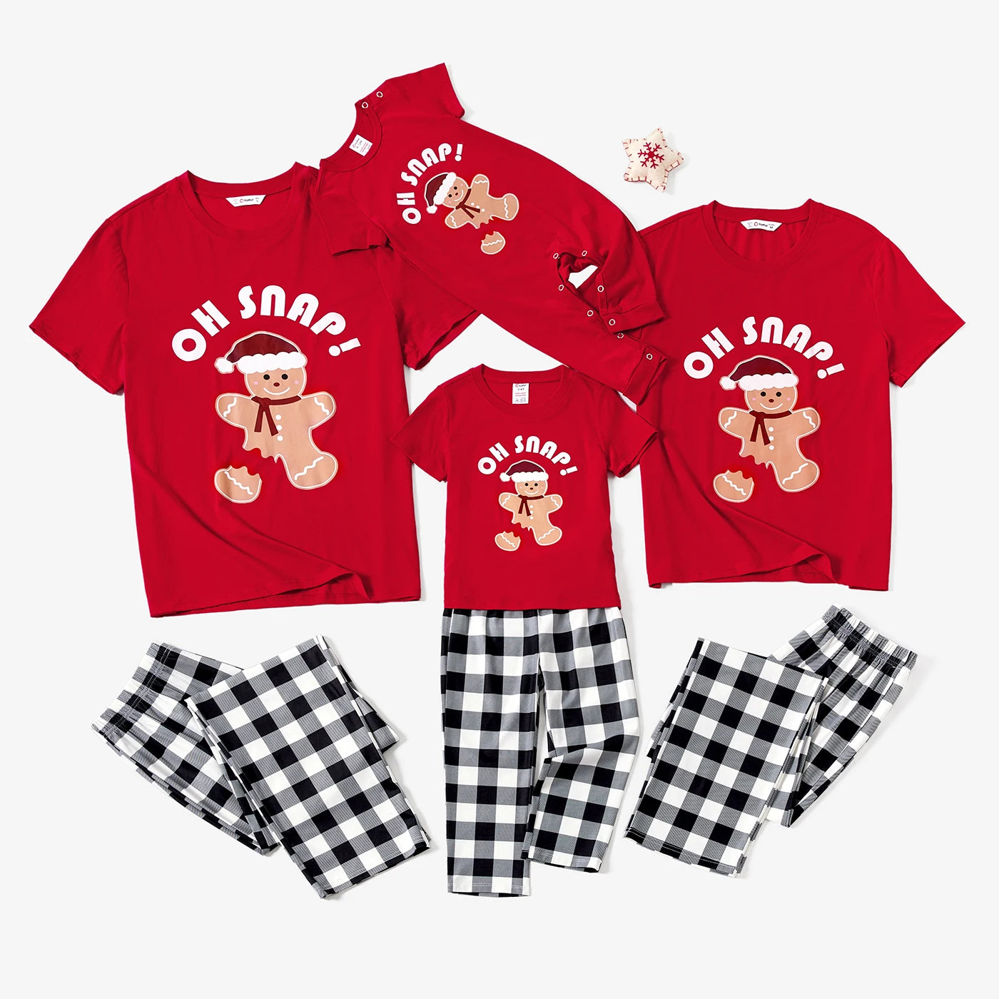 Family Matching! "Oh Snap" Gingerbread Cookie Christmas Pajama Sets