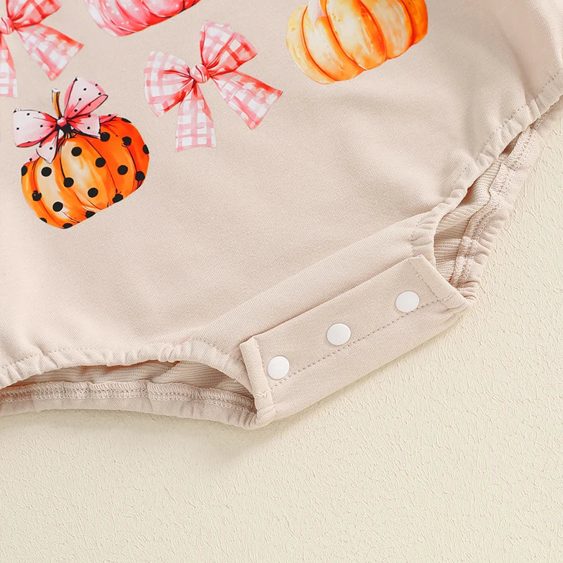 Fall Onesies! Girl's Bow Pumpkin Sweatshirts