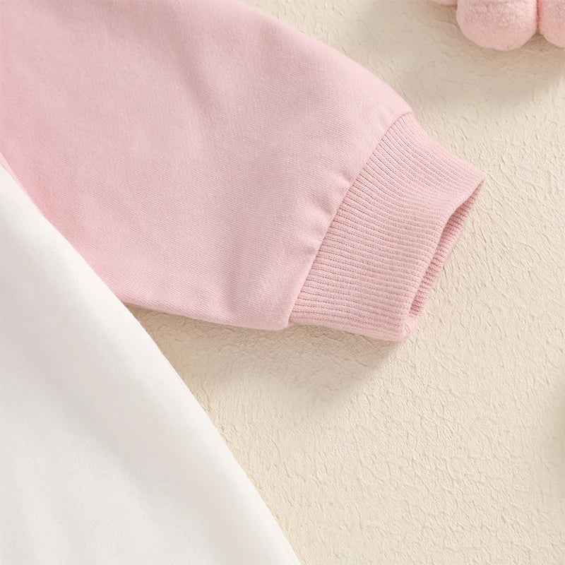 Girl's Embroidered Easter Bunny Jumpsuits