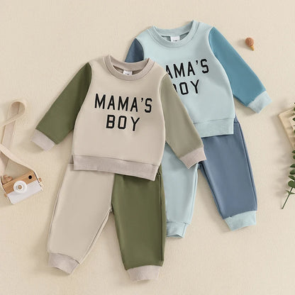 2-Piece Fall Outfits! Boy’s Long Sleeve Sweatshirt & Pants Sets