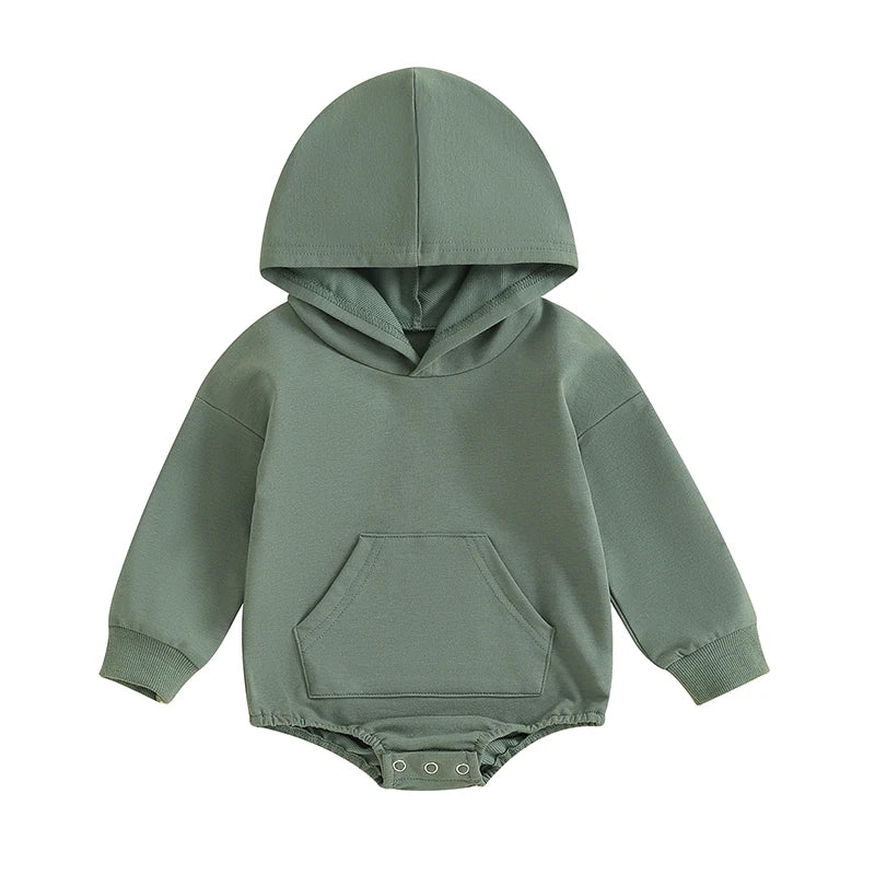 Boy's & Girl's Long Sleeve Hooded Sweatshirt Rompers