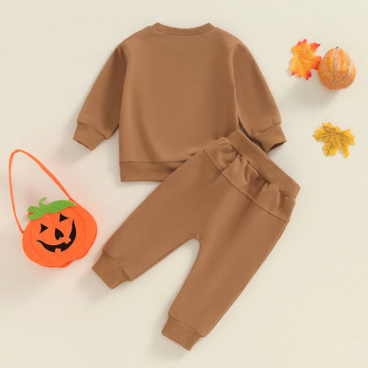 2-Piece Halloween Outfits! Boy’s Long Sleeve Rompers & Pants Sets