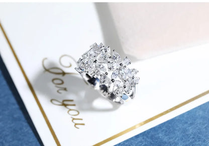 Petal Delight Crystal Zircon Ring