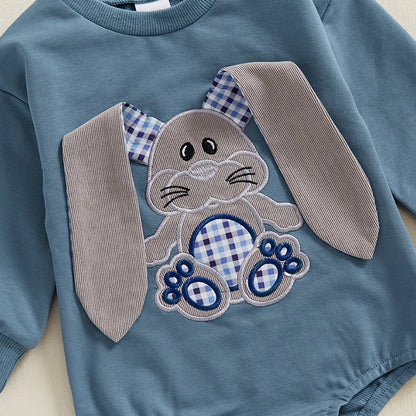 Girl's & Boy's Embroidered Easter Bunny Onesie Sweatshirts