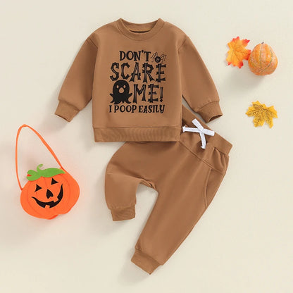 2-Piece Halloween Outfits! Boy’s Long Sleeve Rompers & Pants Sets