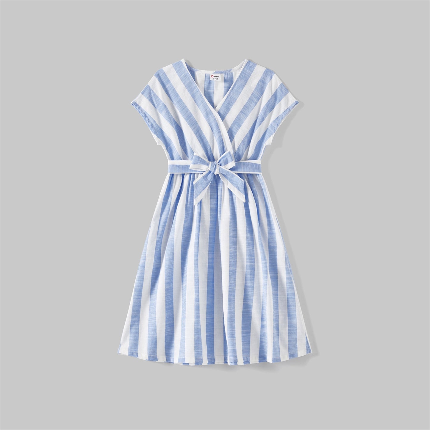 Family Matching! Striped Belted Dresses & T-Shirts