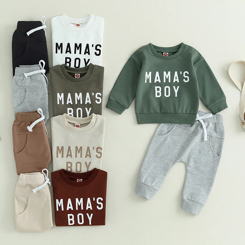 2-Piece Fall Outfits! Boy’s "Little Dude" Sweatshirt & Pants Sets