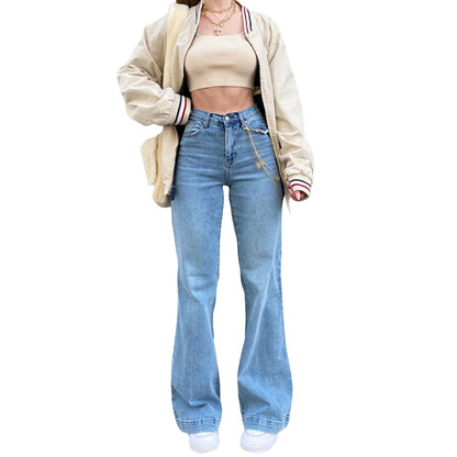 Y2K Retro Light Wash Denim Jeans