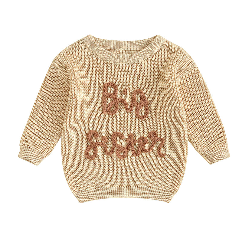 Girl's "Big Sister" Family Matching Sibling Sweaters