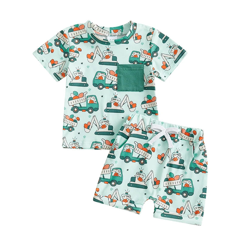 Boy's Easter Bunny T-Shirt & Shorts Set