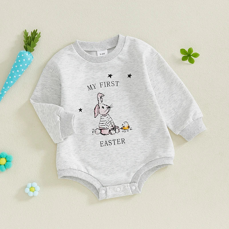 Boy's & Girl's Long Sleeve Easter Bunny Onesies