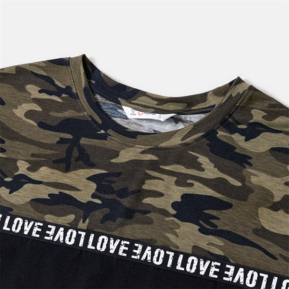 Family Matching! Camo "LOVE" Halter Dresses, T-shirts, and Rompers