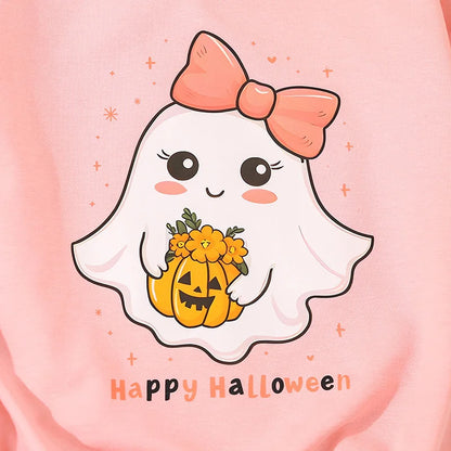 Halloween Onesies! Girl’s Long Sleeve Ghost Romper Sweatshirts