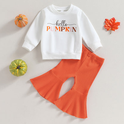 2-Piece Halloween Outfits! Girl’s Long Sleeve Sweatshirt & Pants Sets