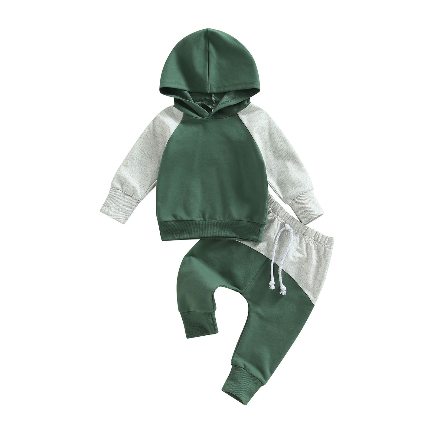 2-Piece Fall Outfits! Boy’s Long Sleeve Hooded Sweatshirts & Pants Sets