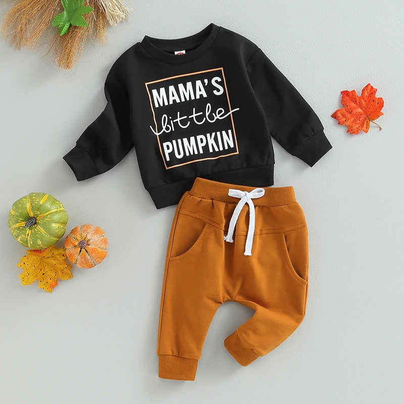 2-Piece Halloween Outfits! Boy’s Long Sleeve Top & Pants Sets