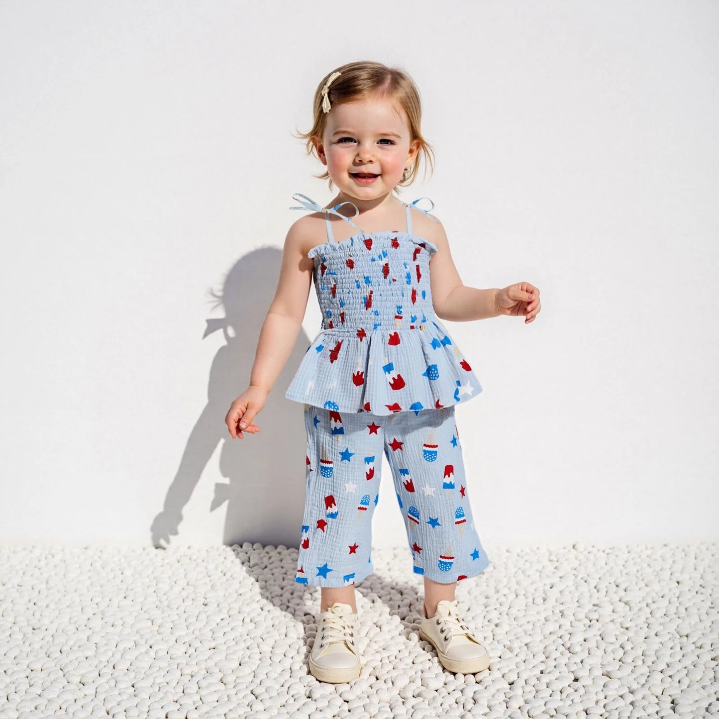 Girl's 2-Piece 4th of July Cami & Pants Sets