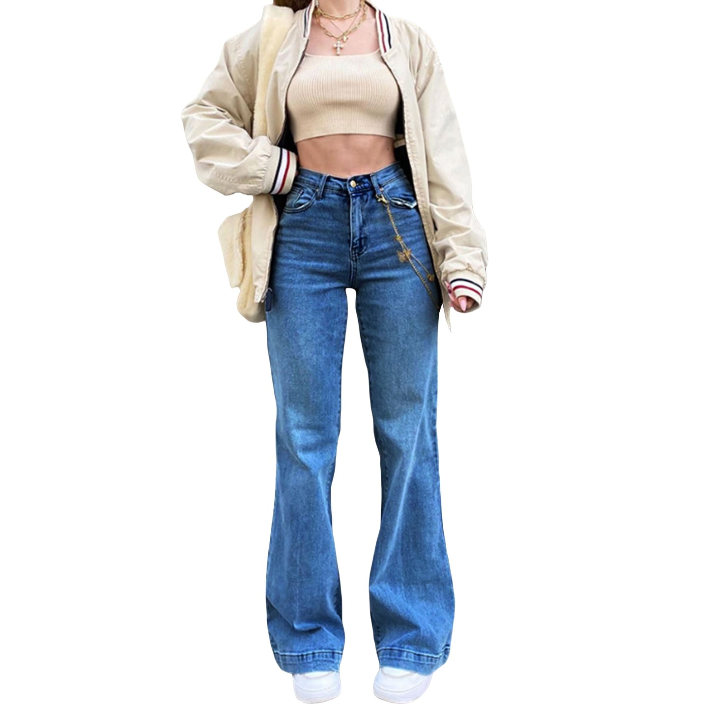 Y2K Retro Light Wash Denim Jeans