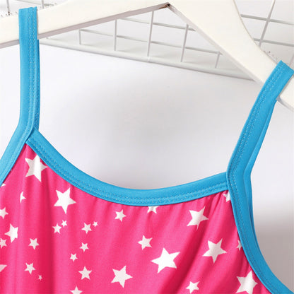 Girls Unicorn Star Colorblock Slip Dress