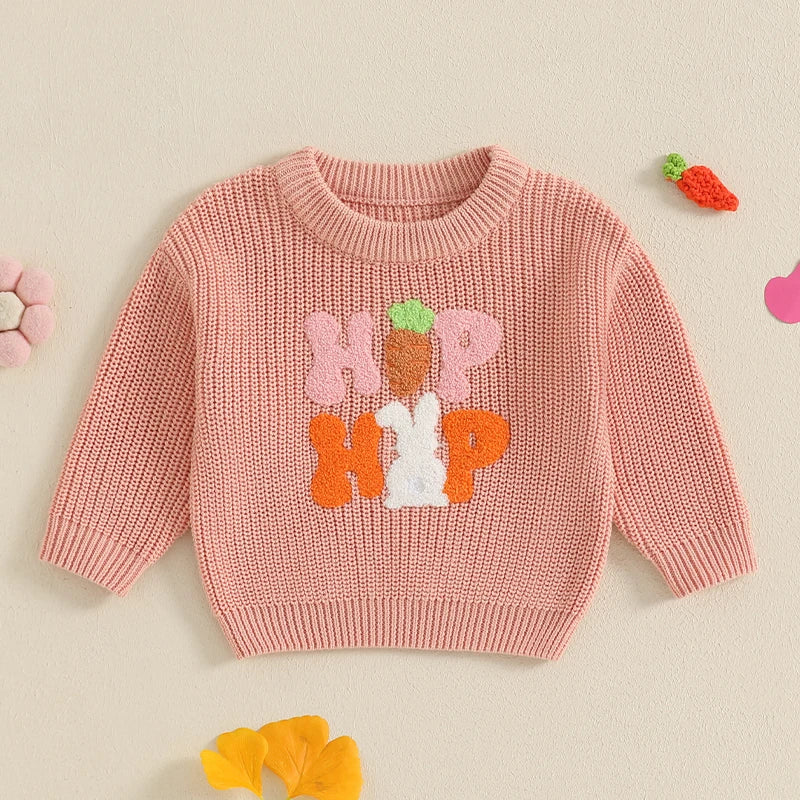 Girl's Easter Bunny, Carrot Sweaters