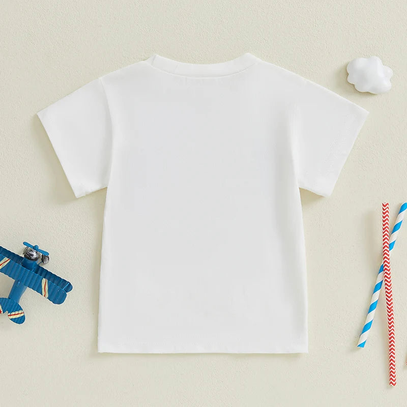 Boy's Embroidered USA 4th of July T-Shirts