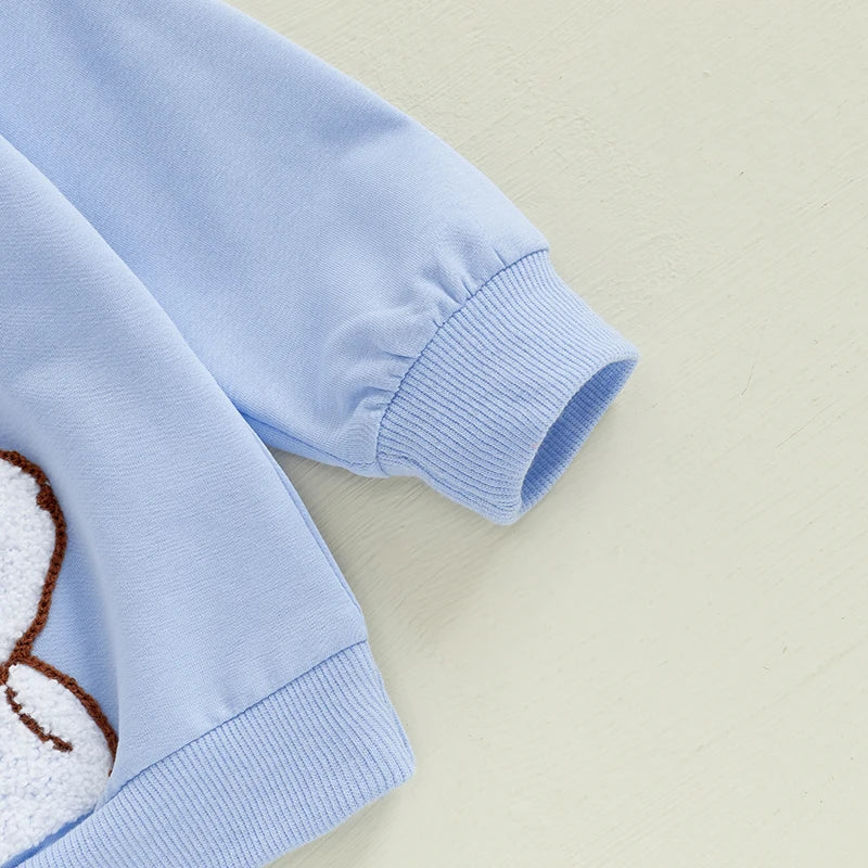 Boy's & Girl's Embroidered Easter Bunny Sweatshirts