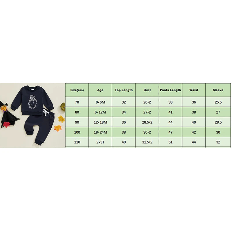2-piece Halloween Sets! Girl's & Boy's *Ghost Malone* Sweatshirt & Sweatpants