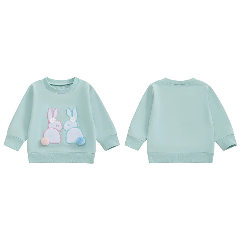 Boy's & Girl's Embroidered Easter Bunny Sweatshirts