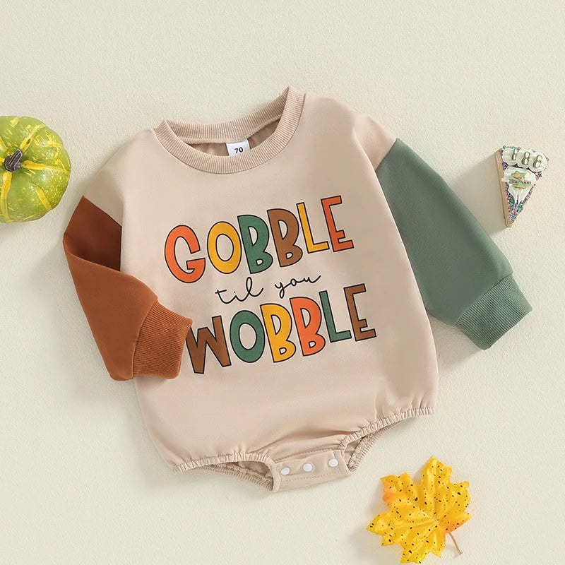 Girl's & Boy's Thanksgiving *Gobble til you Wobble* Sweatshirt Onesies