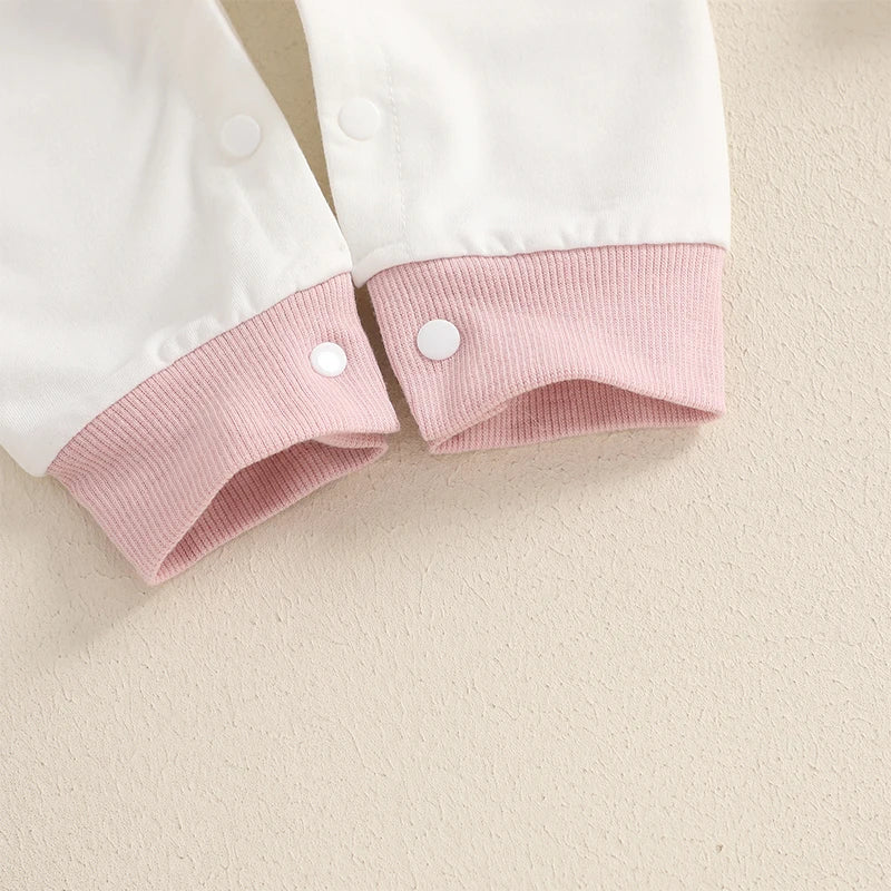Girl's Embroidered Easter Bunny Jumpsuits