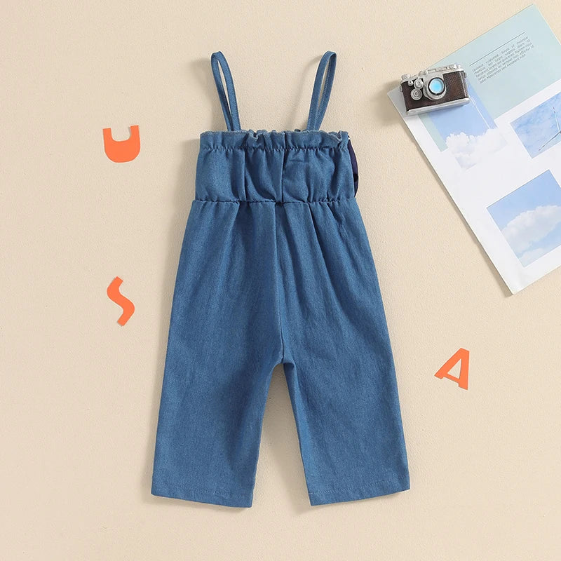 Girl's 4th of July Overall Jumpsuits
