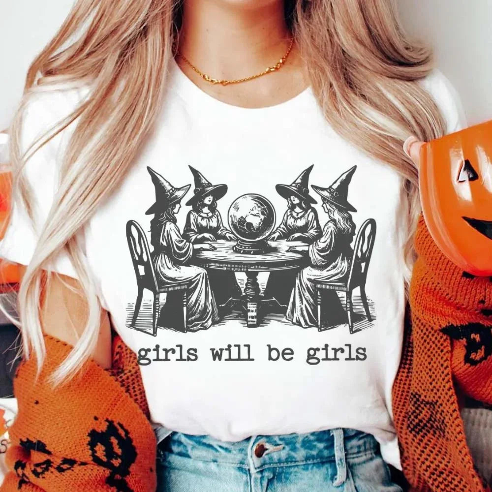 Halloween Tees! Girls Will Be Girls Witch T-Shirts