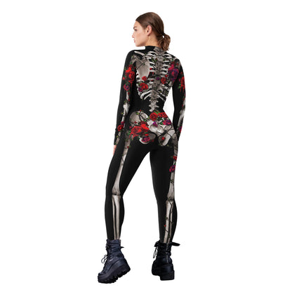 Skeleton Bodysuits! Full Adult One Piece Day of The Dead, Halloween, Costume Party, Cosplay