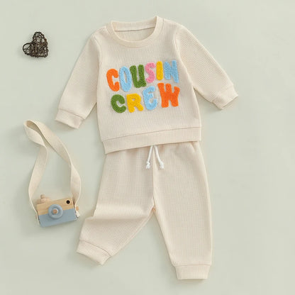 Family Matching! 2-Piece Boy's & Girl's "Cousin Crew" Sweatshirts & Pants