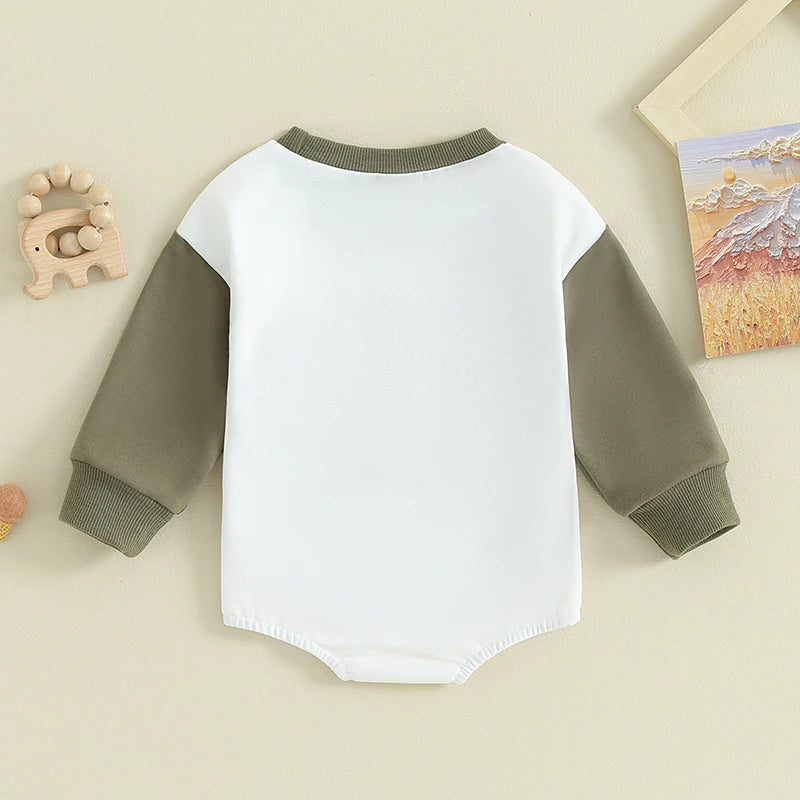 Boy's Long Sleeve "Mama's Boy" Sweatshirt Rompers