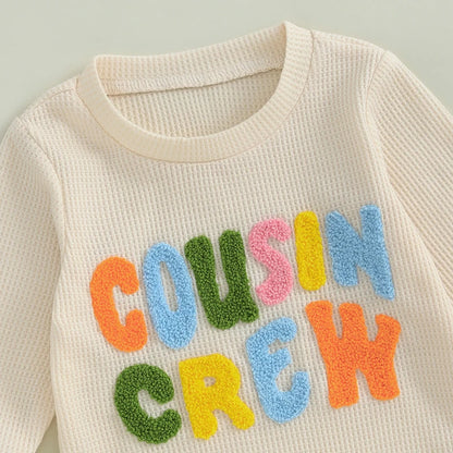 Family Matching! 2-Piece Boy's & Girl's "Cousin Crew" Sweatshirts & Pants