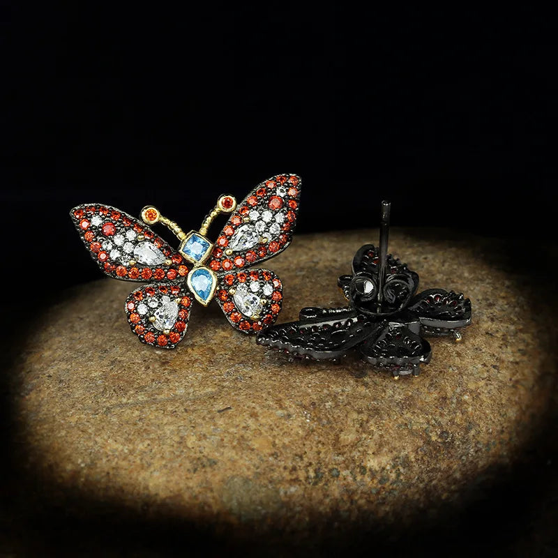 Butterfly Earrings Butterfly Earrings Zircon Butterfly Earrings