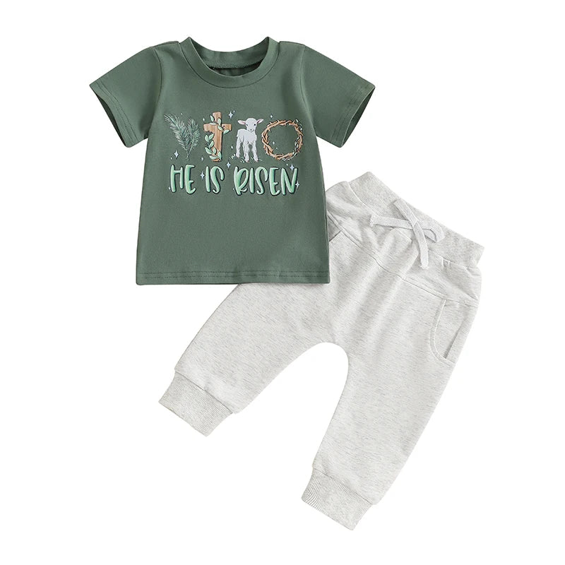 Boy's Easter T-Shirt & Pants Sets