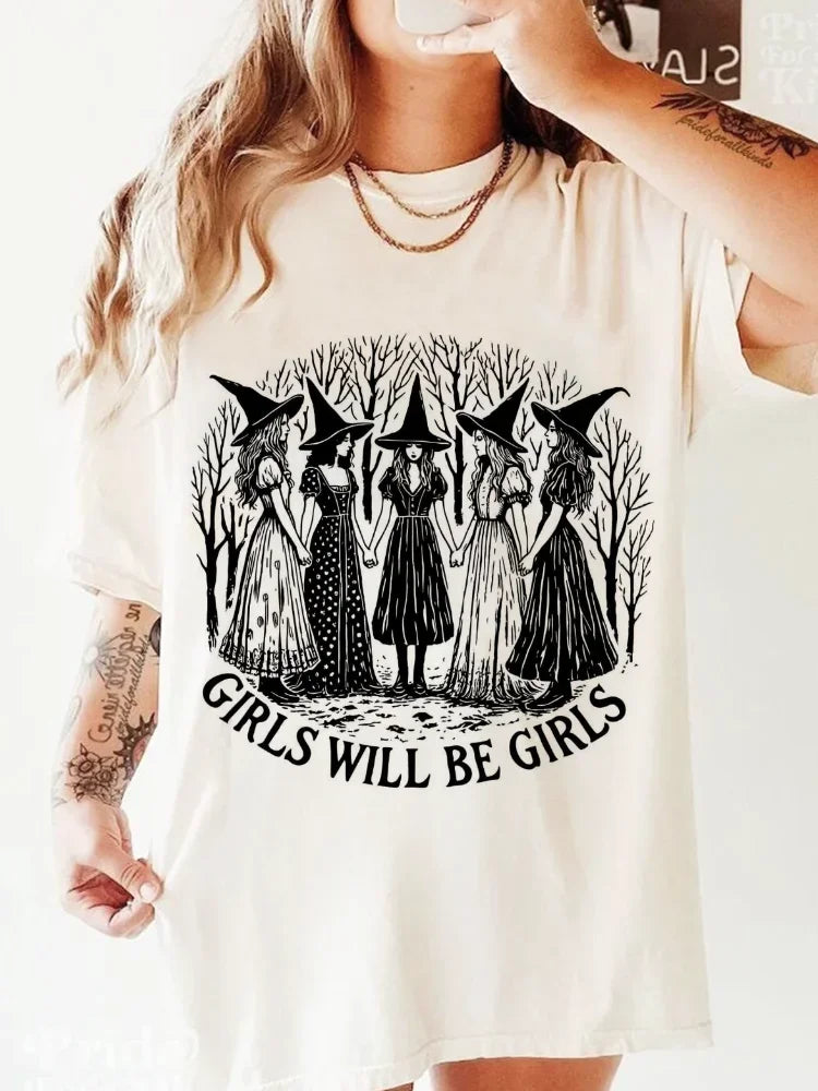 Halloween Tees! Girls Will Be Girls Witch T-Shirts